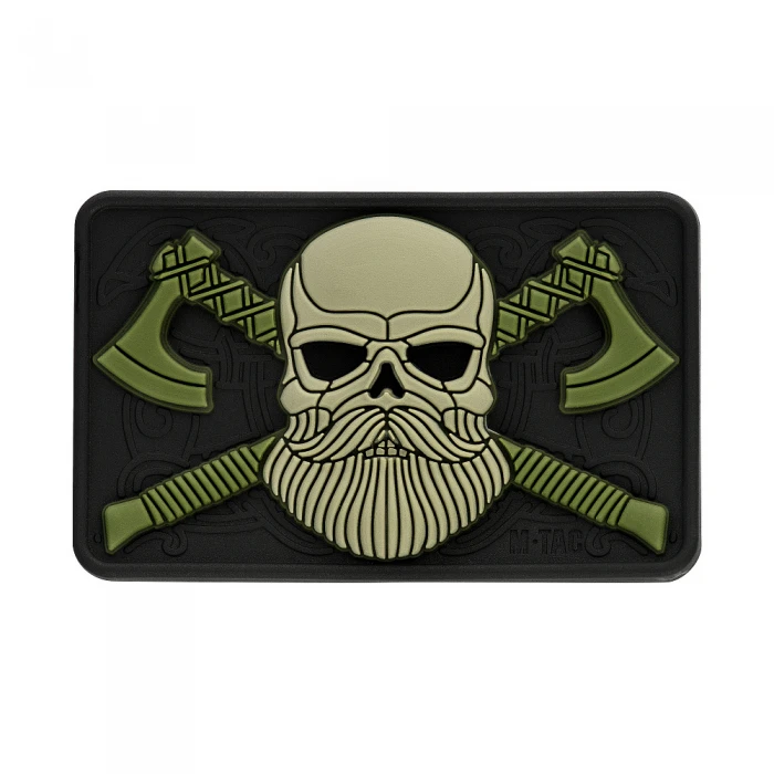 M-Tac нашивка Bearded Skull 3D PVC Black/Olive M-Tac нашивка Bearded Skull 3D PVC Black/Olive