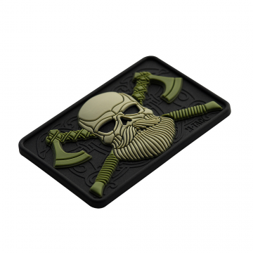 M-Tac нашивка Bearded Skull 3D PVC Black/Olive