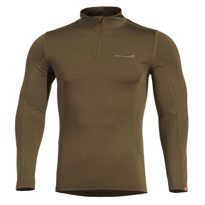 Термофутболка Pentagon Pindos 1/2 ZIP - Olive, Olive Термофутболка Pentagon Pindos 1/2 ZIP - Olive, Olive
