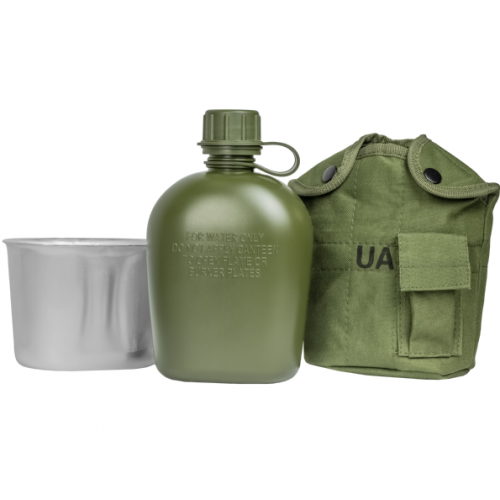 Фляга в чохлі з казанком Олива , Olive