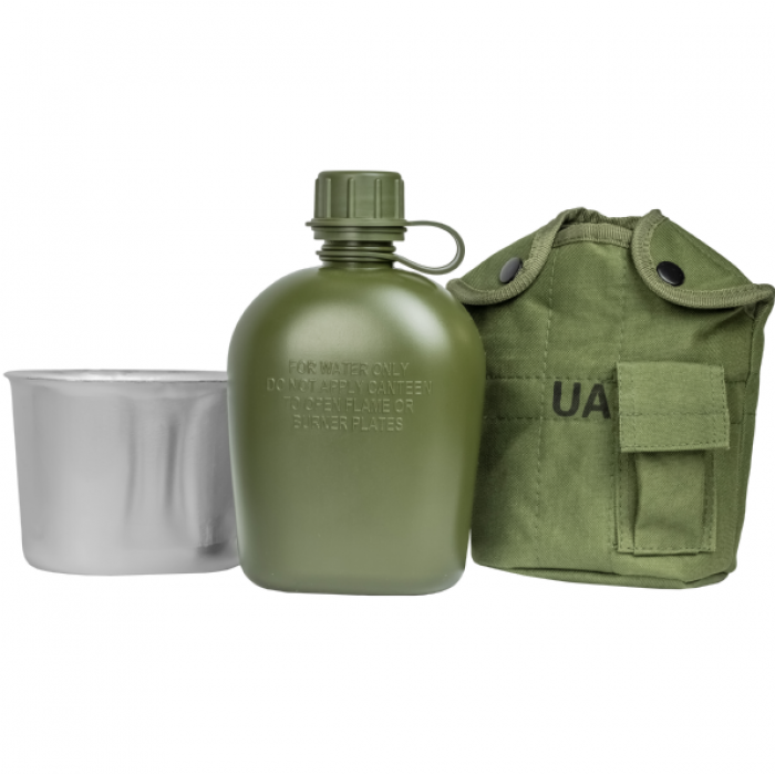 Фляга в чохлі з казанком Олива , Olive Фляга в чохлі з казанком Олива , Olive