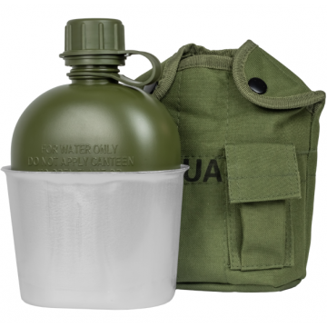 Фляга в чохлі з казанком Олива , Olive