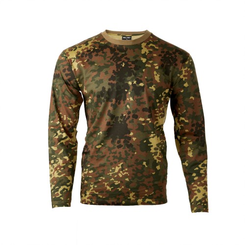 Футболка з довгим рукавом Mil-Tec Flecktarn, Flecktarn, 3XL
