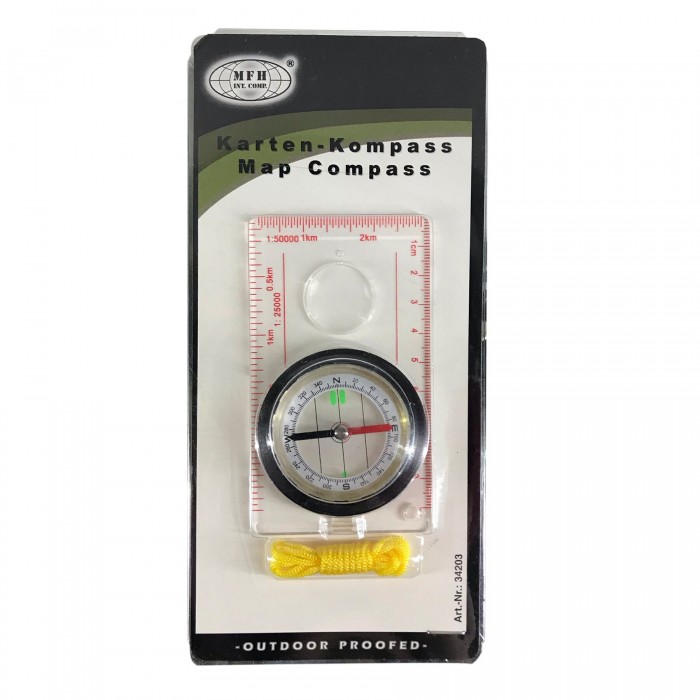 Компас для мапи пластиковий MFH Map Compass Компас для мапи пластиковий MFH Map Compass