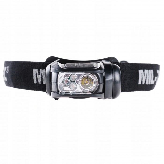 Ліхтар налобний MIL-TEC LED 4-Colour Headlight Black Ліхтар налобний MIL-TEC LED 4-Colour Headlight Black