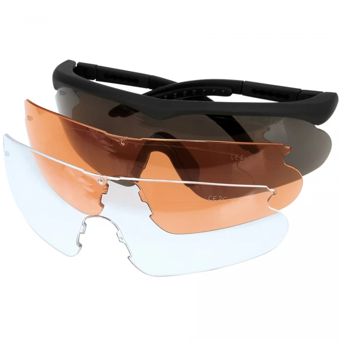 Окуляри балістичні SWISS EYE® Raptor Black (3 лінзи) Окуляри балістичні SWISS EYE® Raptor Black (3 лінзи)