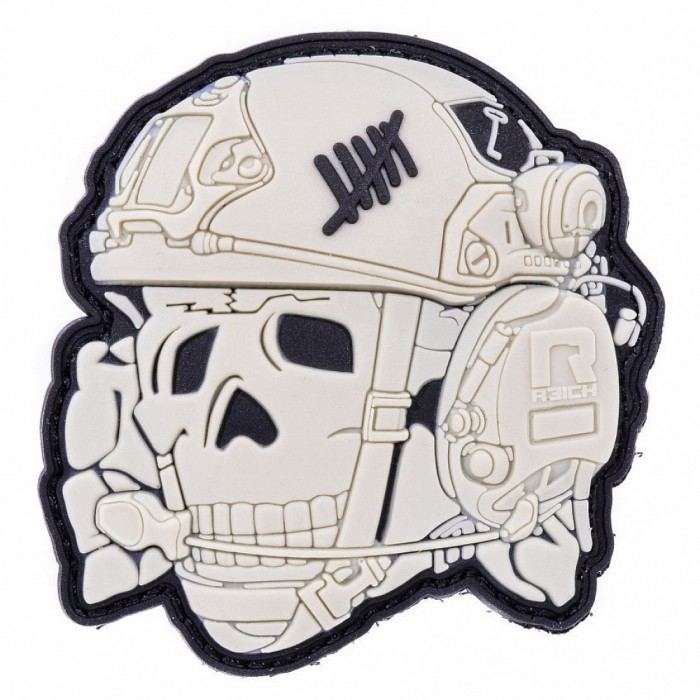 R3ICH нашивка Operator Skull 3D White R3ICH нашивка Operator Skull 3D White