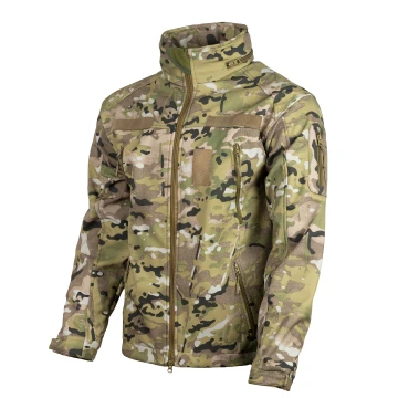 Куртка з липучками для шевронів Vik-Tailor SoftShell Multicam