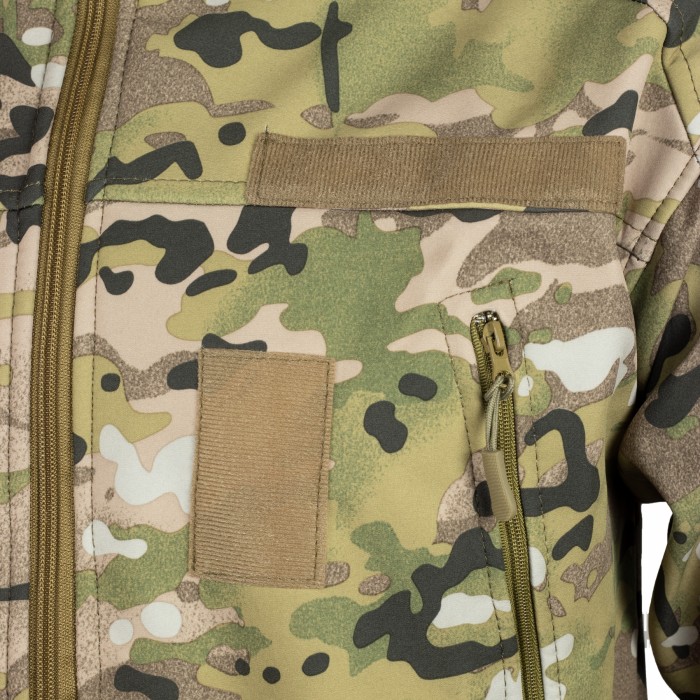Куртка с липучками для шевронов Vik-Tailor SoftShell Multicam Куртка с липучками для шевронов Vik-Tailor SoftShell Multicam