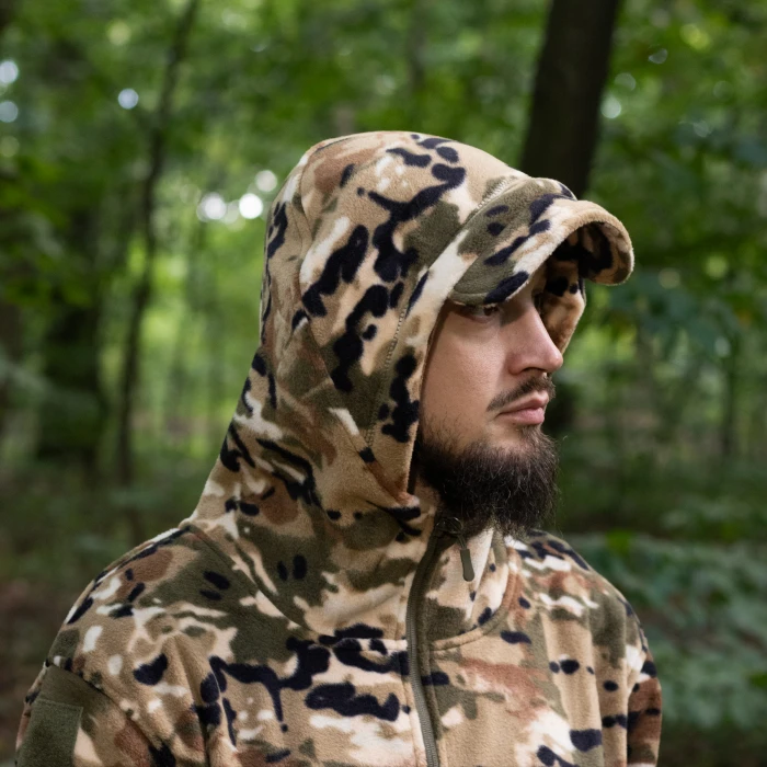 Тактична флісова кофта з капюшоном Multicam Тактична флісова кофта з капюшоном Multicam