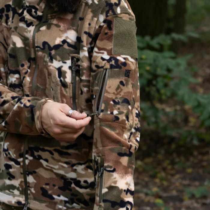 Тактична флісова кофта з капюшоном Multicam Тактична флісова кофта з капюшоном Multicam
