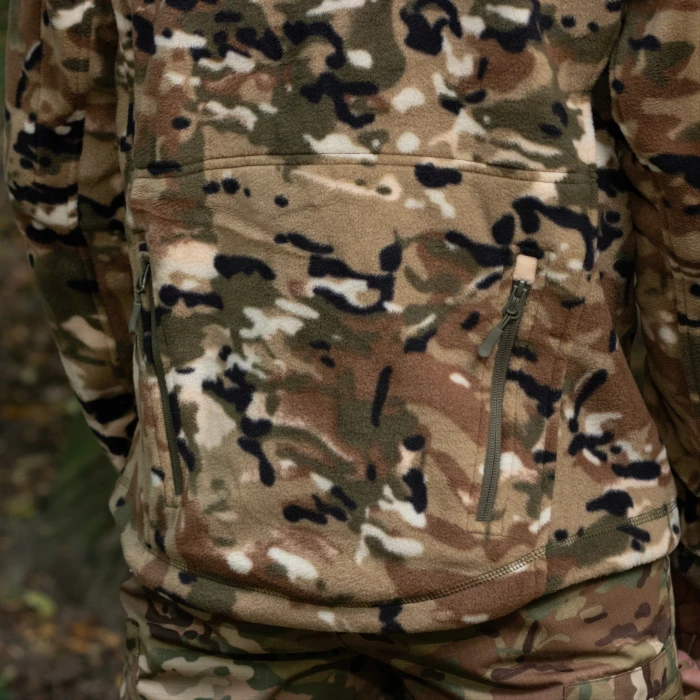 Тактична флісова кофта з капюшоном Multicam Тактична флісова кофта з капюшоном Multicam