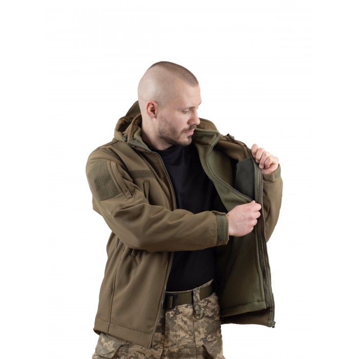 Куртка Vik-Tailor з флісовою кофтою Softshell, Olive Куртка Vik-Tailor з флісовою кофтою Softshell, Olive