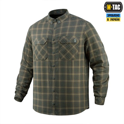 Рубашка M-Tac Lumberjack Cotton Shirt, Black/Green, XS/R