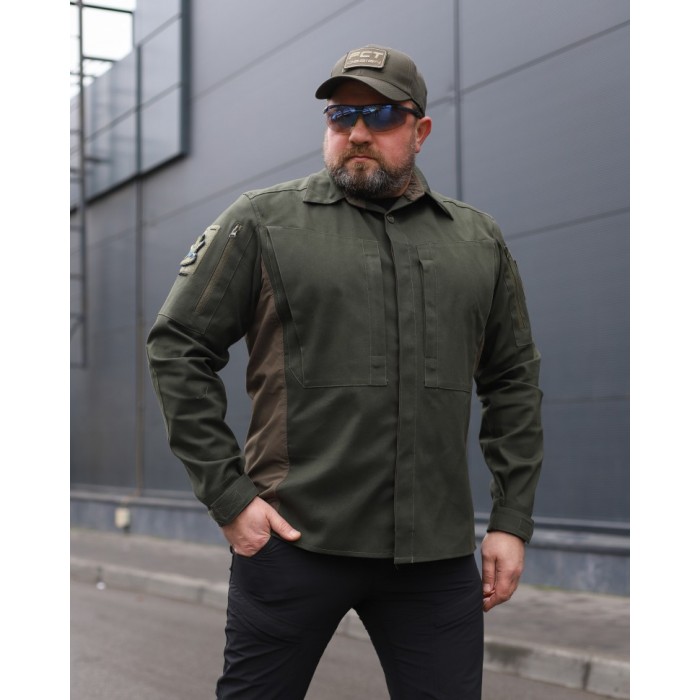 Тактична сорочка Vik-Tailor з липучкою Velcro, Black Тактична сорочка Vik-Tailor з липучкою Velcro, Black