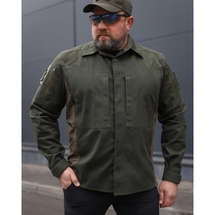 Тактична сорочка Vik-Tailor з липучкою Velcro, Black Тактична сорочка Vik-Tailor з липучкою Velcro, Black