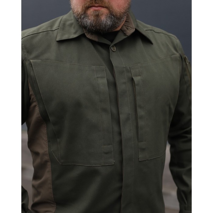 Тактична сорочка Vik-Tailor з липучкою Velcro, Black Тактична сорочка Vik-Tailor з липучкою Velcro, Black