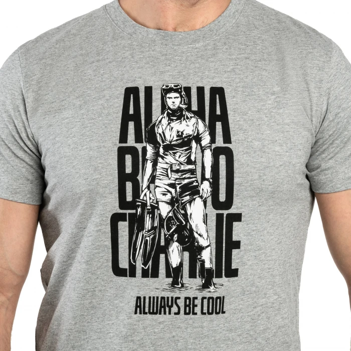 Футболка Helikon-Tex Alfa Bravo Charlie, Grey Футболка Helikon-Tex Alfa Bravo Charlie, Grey