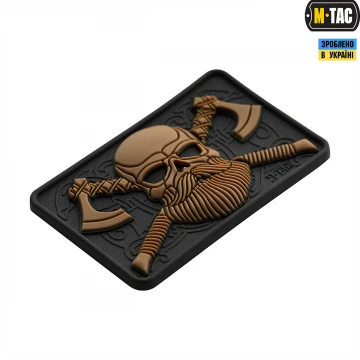 M-Tac нашивка Bearded Skull 3D PVC Black/Coyote, Black