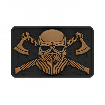 M-Tac нашивка Bearded Skull 3D PVC Black/Coyote, Black