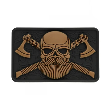 M-Tac нашивка Bearded Skull 3D PVC Black/Coyote, Black