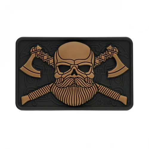 M-Tac нашивка Bearded Skull 3D PVC Black/Coyote, Black