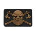 M-Tac нашивка Bearded Skull 3D PVC Black/Coyote, Black