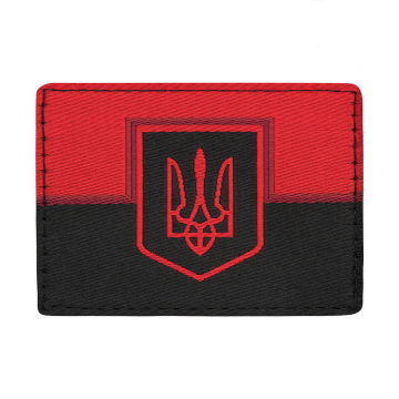 M-Tac нашивка Прапор Червоно-чорний з гербом (Жаккард)