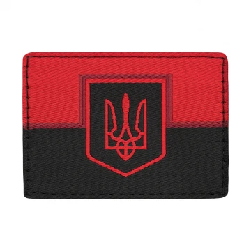 M-Tac нашивка Прапор Червоно-чорний з гербом (Жаккард)