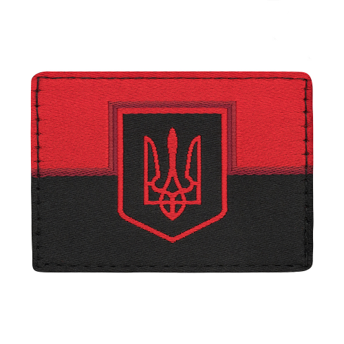 M-Tac нашивка Прапор Червоно-чорний з гербом (Жаккард)