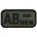 Нашивка группа крови AB(IV) Rh- Olive