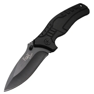 Нож складной Fox Outdoor 44613 Black с металлической рукояткой