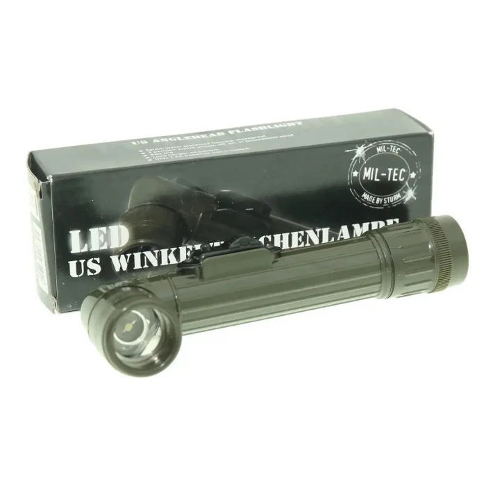 Тактичний світлодіодний ліхтар MIL-TEC LED Large Anglehead Flashlight Olive Тактичний світлодіодний ліхтар MIL-TEC LED Large Anglehead Flashlight Olive