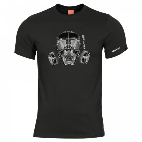 Футболка Pentagon Ageron Gas Mask Чорна