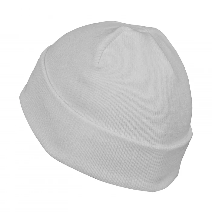 Шапка вязаная Reis с отворотом Белая, White Шапка вязаная Reis с отворотом Белая, White