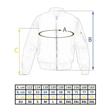 Куртка Бомбер льотна US BASIC MA1® FLIGHT JACKET Оливкова, Olive
