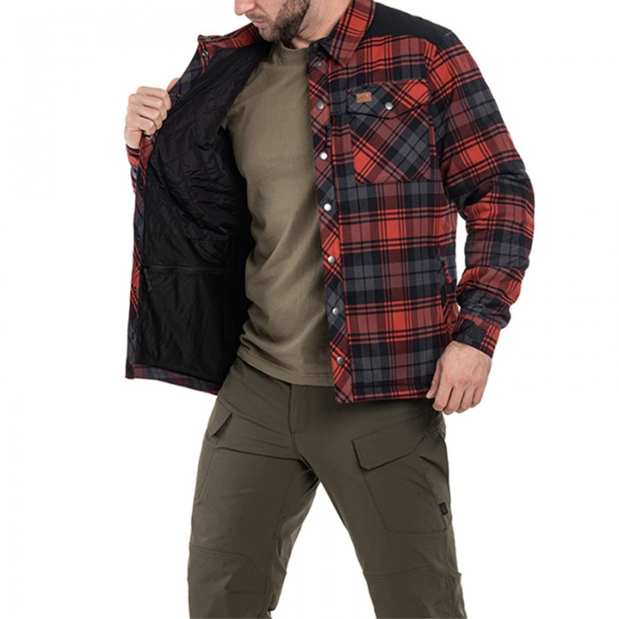 Рубашка Helikon Winter Warden Long Sleeve - Slate Crimson Plaid, Красный Рубашка Helikon Winter Warden Long Sleeve - Slate Crimson Plaid, Красный
