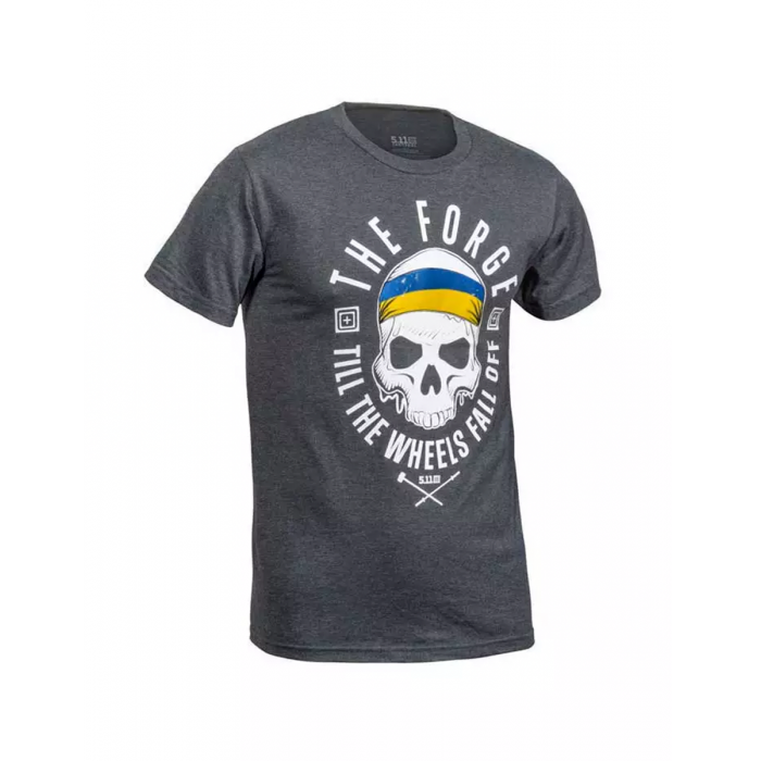 Футболка "5.11 THE FORGE UKRAINIAN FLAG TEE" (лимитированная серия) CHARCOAL HEATHER, Wolf Grey Футболка "5.11 THE FORGE UKRAINIAN FLAG TEE" (лимитированная серия) CHARCOAL HEATHER, Wolf Grey