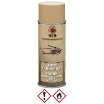 Маскувальна фарба спрей у балоні Army Spray Paint, mat, 400 ml WH KHAKI TROPICS Хакі, Khaki