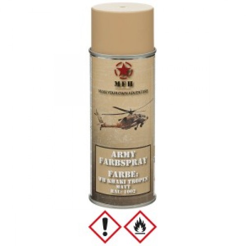 Маскирующая краска спрей в баллоне Army Spray Paint, mat, 400 ml WH KHAKI TROPICS Хаки, Khaki