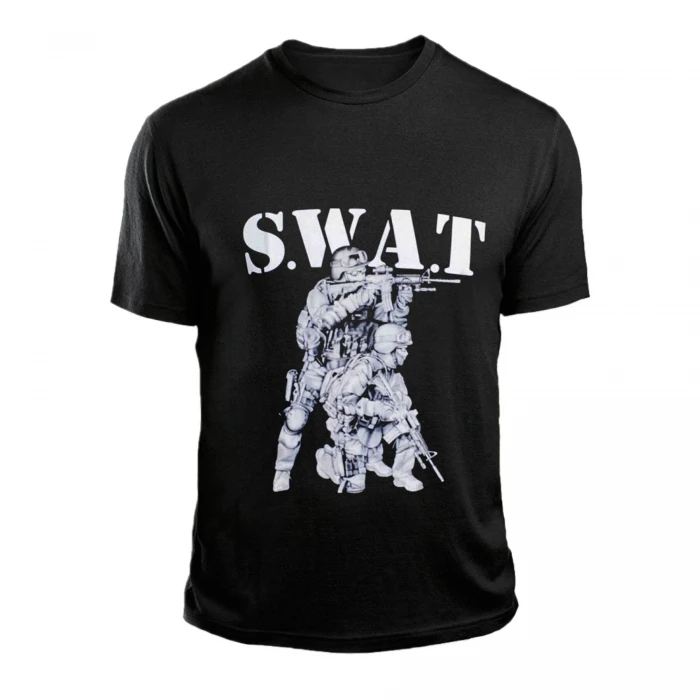 Футболка з принтом S.W.A.T. Чорна Футболка з принтом S.W.A.T. Чорна