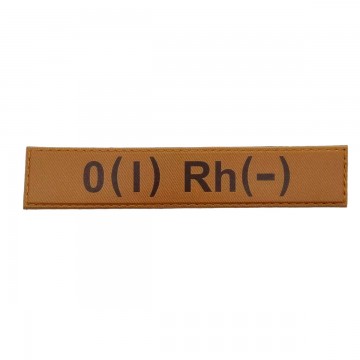 Військовий шеврон група крові O(I) Rh(-), Coyote