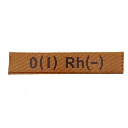 Військовий шеврон група крові O(I) Rh(-), Coyote