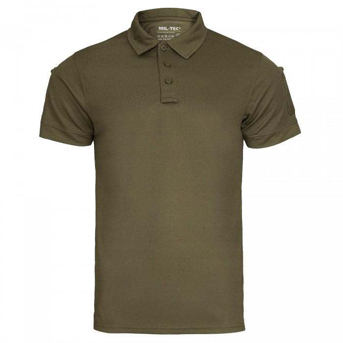 Футболка поло термоактивна MIL-TEC Tactical Polo Quickdry Олива Футболка поло термоактивна MIL-TEC Tactical Polo Quickdry Олива