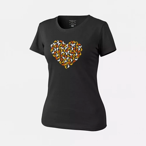 Жіноча футболка Helikon Chameleon Heart - Black, Black, XS\R