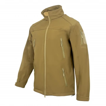 Куртка з липучками для шевронів Vik-Tailor SoftShell Coyote