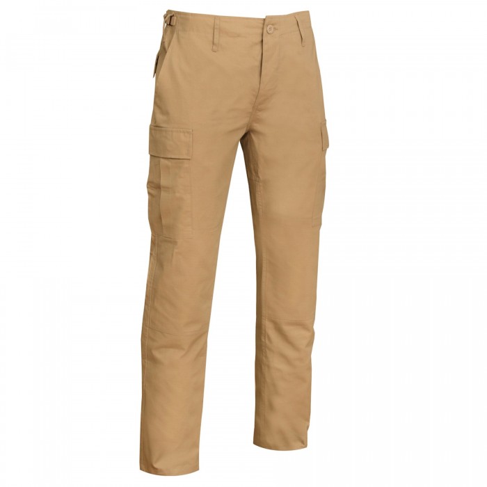 Штани польові Mil-Tec Teesar BDU Rip-Stop Slim Fit Khaki Штани польові Mil-Tec Teesar BDU Rip-Stop Slim Fit Khaki