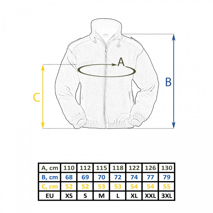 Куртка флисовая французская MIL-TEC Cold Weather Оливковая, 3XL Куртка флисовая французская MIL-TEC Cold Weather Оливковая, 3XL