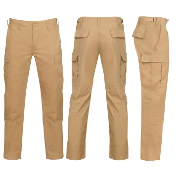 Штани польові Mil-Tec Teesar BDU Rip-Stop Slim Fit Khaki