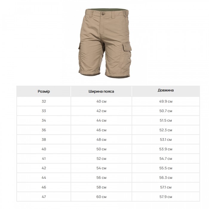 Шорты экспедиционные Pentagon Gomati Khaki, Khaki, US 44 Шорты экспедиционные Pentagon Gomati Khaki, Khaki, US 44